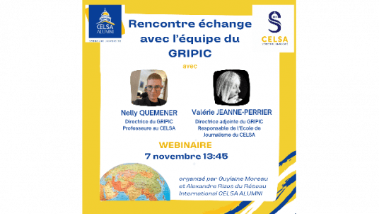 Webinaire : Rencontre-échanges avec le GRIPIC - 7 novembre - 13h45